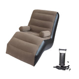 Maxbell Lazy Sofa with Armrest Seating Inflatable Sofa Chair for Camping Travel Home brown