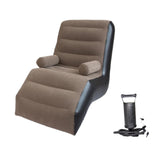 Maxbell Lazy Sofa with Armrest Seating Inflatable Sofa Chair for Camping Travel Home brown