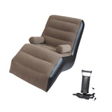 Maxbell Lazy Sofa with Armrest Seating Inflatable Sofa Chair for Camping Travel Home brown