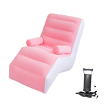 Maxbell Lazy Sofa with Armrest Seating Inflatable Sofa Chair for Camping Travel Home pink