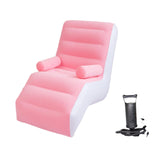 Maxbell Lazy Sofa with Armrest Seating Inflatable Sofa Chair for Camping Travel Home pink