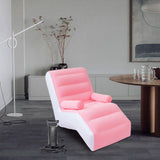 Maxbell Lazy Sofa with Armrest Seating Inflatable Sofa Chair for Camping Travel Home pink