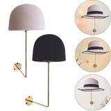 Maxbell Wall Mounted Hat Rack Headband Hat Shelf Stand for Decoration Entryway Salon Beige