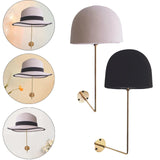 Maxbell Wall Mounted Hat Rack Headband Hat Shelf Stand for Decoration Entryway Salon Beige