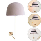 Maxbell Wall Mounted Hat Rack Headband Hat Shelf Stand for Decoration Entryway Salon Beige