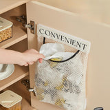 Maxbell Grocery Bag Holder Container Portable Mesh for Cabinet Door Bathroom Kitchen