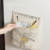 Maxbell Grocery Bag Holder Container Portable Mesh for Cabinet Door Bathroom Kitchen