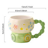 Maxbell Ceramic Coffee Mug Creative Cartoon Cereal Mug for Fruit Hot Chocolate Latte Lemon