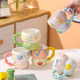 Maxbell Ceramic Coffee Mug Creative Cartoon Cereal Mug for Fruit Hot Chocolate Latte Lemon