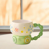Maxbell Ceramic Coffee Mug Creative Cartoon Cereal Mug for Fruit Hot Chocolate Latte Lemon