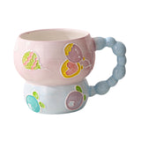 Maxbell Ceramic Coffee Mug Creative Cartoon Cereal Mug for Fruit Hot Chocolate Latte Blueberry