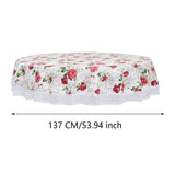 Maxbell Round Tablecloth Washable Summer Flower Table Cloth for Banquets Events Home