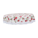 Maxbell Round Tablecloth Washable Summer Flower Table Cloth for Banquets Events Home