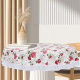 Maxbell Round Tablecloth Washable Summer Flower Table Cloth for Banquets Events Home