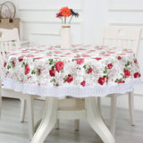 Maxbell Round Tablecloth Washable Summer Flower Table Cloth for Banquets Events Home
