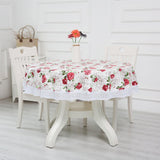 Maxbell Round Tablecloth Washable Summer Flower Table Cloth for Banquets Events Home