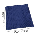 Maxbell Corduroy Pillow Cover Home Decor Zipper Cushion Cover for Bedroom Sofa Hotel Dark Blue