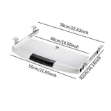 Maxbell Keyboard Tray Under Desk Sliding Keyboard Drawer Tray for Gaming Home Office White