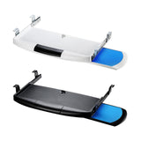 Maxbell Keyboard Tray Under Desk Slide Out Platform Pull Out Sliding Keyboard Drawer White