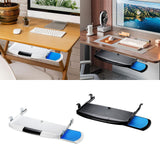 Maxbell Keyboard Tray Under Desk Slide Out Platform Pull Out Sliding Keyboard Drawer White