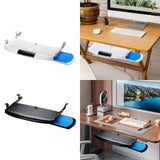 Maxbell Keyboard Tray Under Desk Slide Out Platform Pull Out Sliding Keyboard Drawer White