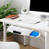 Maxbell Keyboard Tray Under Desk Slide Out Platform Pull Out Sliding Keyboard Drawer White