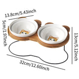 Maxbell Tilted Dog Bowls Neck Protection Pet Bowls Anti Slip Elevated Dog Water Bowl Yellow Cat