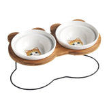 Maxbell Tilted Dog Bowls Neck Protection Pet Bowls Anti Slip Elevated Dog Water Bowl Yellow Cat