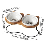 Maxbell Tilted Dog Bowls Neck Protection Pet Bowls Anti Slip Elevated Dog Water Bowl Gray Cat