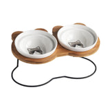 Maxbell Tilted Dog Bowls Neck Protection Pet Bowls Anti Slip Elevated Dog Water Bowl Gray Cat