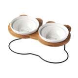 Maxbell Tilted Dog Bowls Neck Protection Pet Bowls Anti Slip Elevated Dog Water Bowl Fishbone