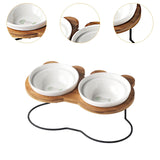 Maxbell Tilted Dog Bowls Neck Protection Pet Bowls Anti Slip Elevated Dog Water Bowl Fishbone