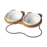 Maxbell Tilted Dog Bowls Neck Protection Pet Bowls Anti Slip Elevated Dog Water Bowl Paw