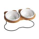 Maxbell Tilted Dog Bowls Neck Protection Pet Bowls Anti Slip Elevated Dog Water Bowl Paw