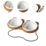 Maxbell Tilted Dog Bowls Neck Protection Pet Bowls Anti Slip Elevated Dog Water Bowl Paw