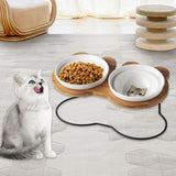 Maxbell Tilted Dog Bowls Neck Protection Pet Bowls Anti Slip Elevated Dog Water Bowl Colorful Cat