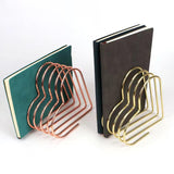 Maxbell Book Stand Flexible Desk Book Storage Rack for Table Decor Living Room Hotel Gold