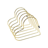 Maxbell Book Stand Flexible Desk Book Storage Rack for Table Decor Living Room Hotel Gold