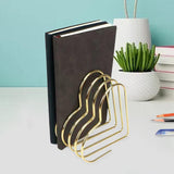 Maxbell Book Stand Flexible Desk Book Storage Rack for Table Decor Living Room Hotel Gold