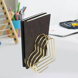 Maxbell Book Stand Flexible Desk Book Storage Rack for Table Decor Living Room Hotel Gold