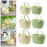 Maxbell Shower Caddy Basket with Handles Bath Basket for Beach College Dorm Bathroom Beige 29x25.5x17cm