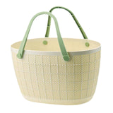 Maxbell Shower Caddy Basket with Handles Bath Basket for Beach College Dorm Bathroom Beige 29x25.5x17cm