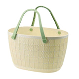 Maxbell Shower Caddy Basket with Handles Bath Basket for Beach College Dorm Bathroom Beige 29x25.5x17cm