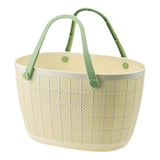 Maxbell Shower Caddy Basket with Handles Bath Basket for Beach College Dorm Bathroom Beige 29x25.5x17cm