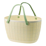 Maxbell Shower Caddy Basket with Handles Bath Basket for Beach College Dorm Bathroom Beige 29x25.5x17cm