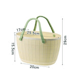 Maxbell Shower Caddy Basket with Handles Bath Basket for Beach College Dorm Bathroom Beige 29x25.5x17cm