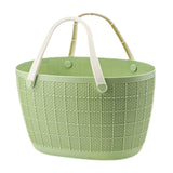 Maxbell Shower Caddy Basket with Handles Bath Basket for Beach College Dorm Bathroom Green 29x25.5x17cm