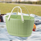 Maxbell Shower Caddy Basket with Handles Bath Basket for Beach College Dorm Bathroom Green 29x25.5x17cm