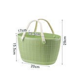 Maxbell Shower Caddy Basket with Handles Bath Basket for Beach College Dorm Bathroom Green 29x25.5x17cm