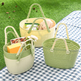 Maxbell Shower Caddy Basket with Handles Bath Basket for Beach College Dorm Bathroom Green 29x25.5x17cm